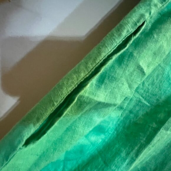 J. Jill Love Linen Shirt Dress Ocean Green Button Down Midi, Size M, NEW - Picture 11 of 12